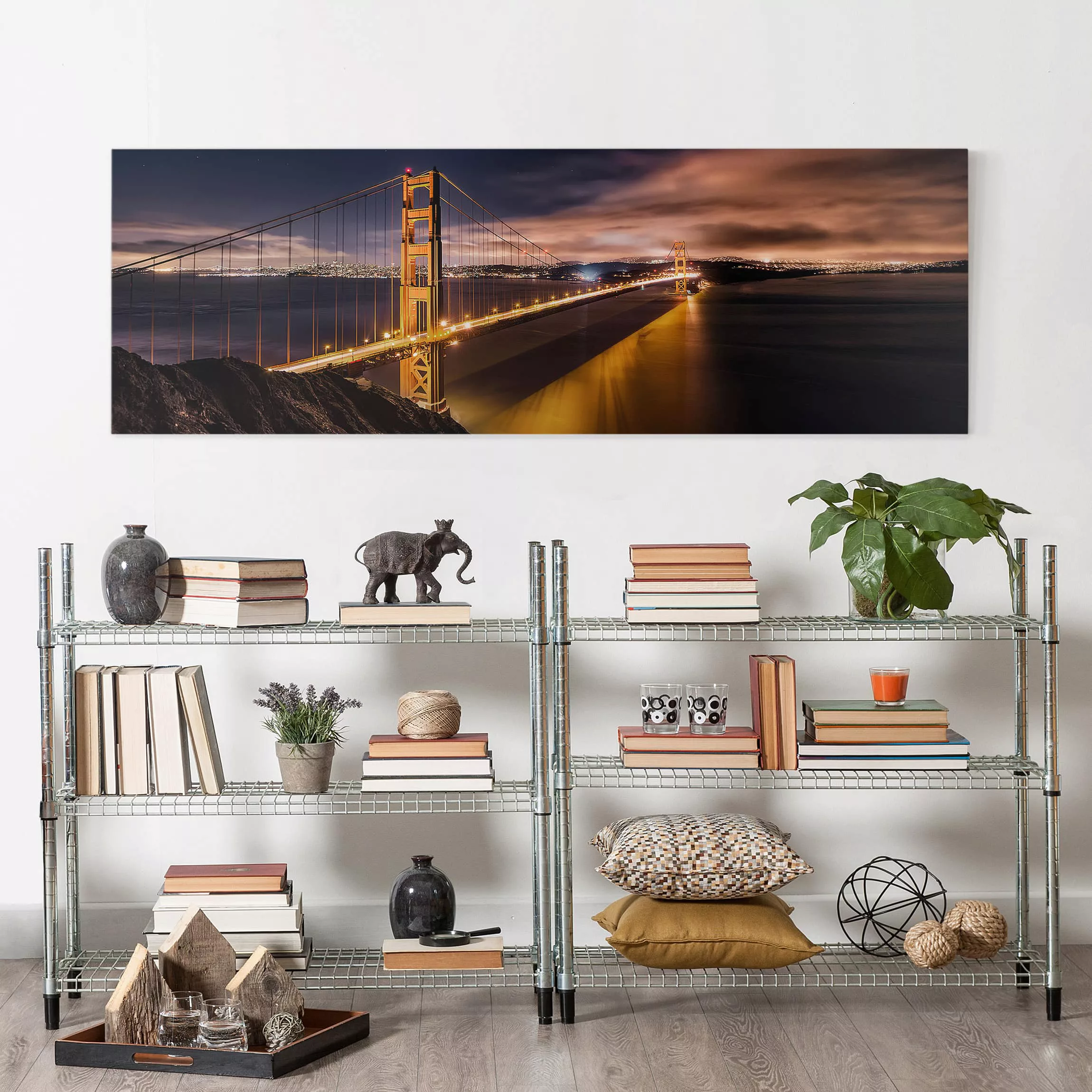 Leinwandbild Architektur & Skyline - Panorama Golden Gate to Stars günstig online kaufen