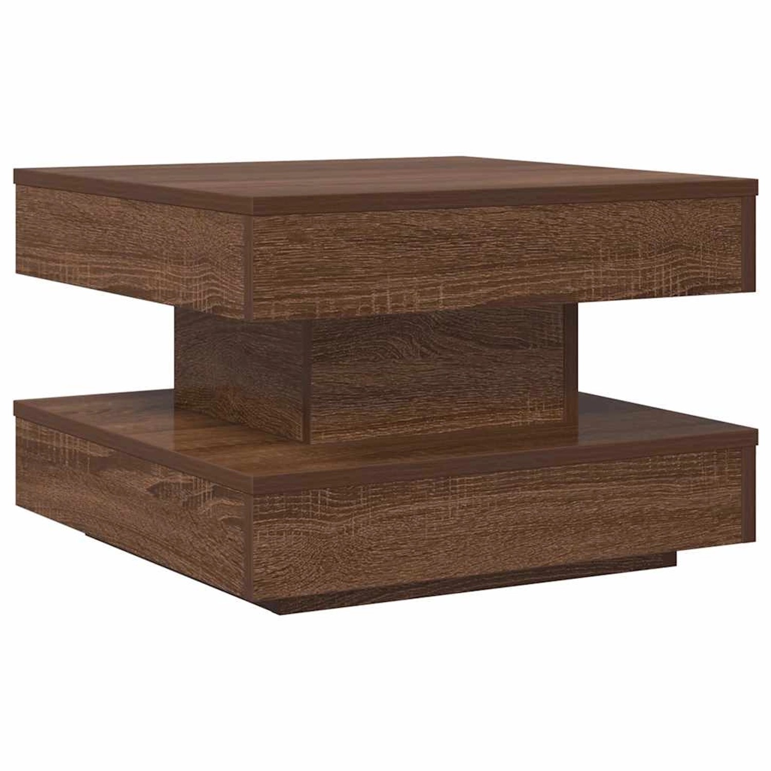 vidaXL Couchtisch 360-Grad Drehbar Eichen-Optik 50x50x34,5 cm 858476 günstig online kaufen