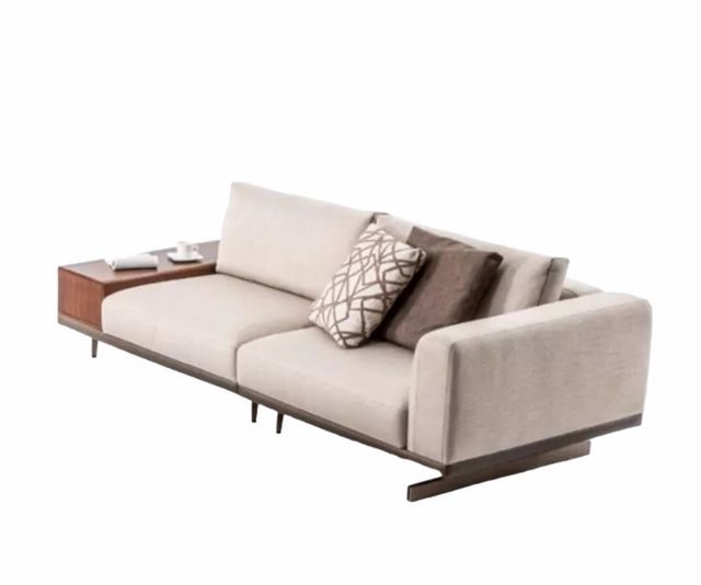 Xlmoebel Sofa Beige Zeitgenössischer Zwei-Plätze Luxus Sofa Wohnraum-Möbel günstig online kaufen