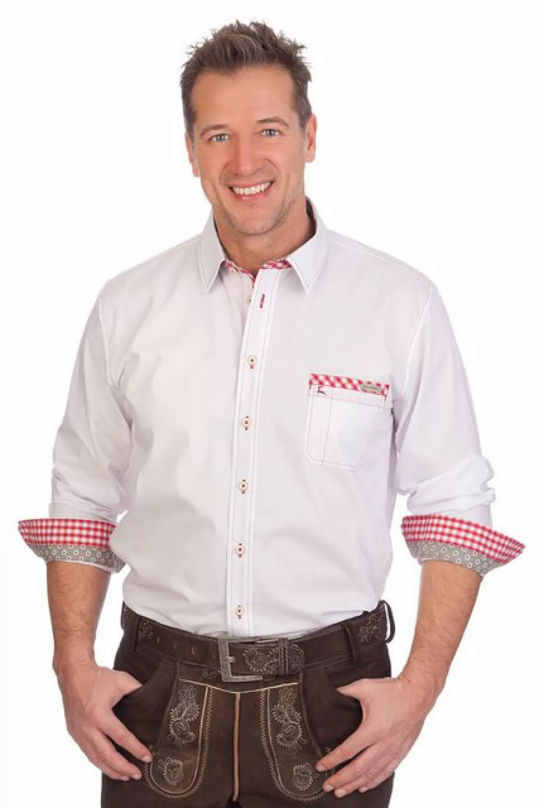 Spieth & Wensky Trachtenhemd Trachtenhemd - BERT - rot, grün günstig online kaufen