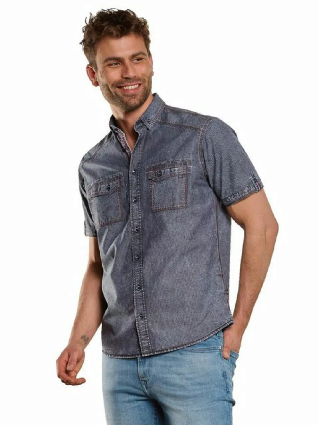 Engbers Kurzarmhemd Kurrzarm-Hemd gemustert günstig online kaufen