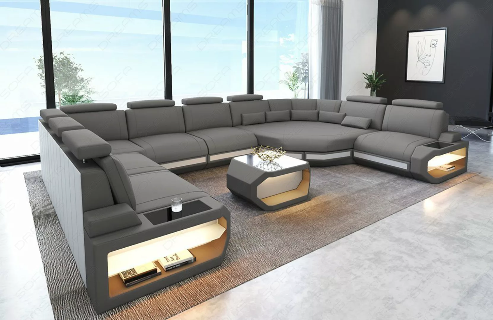 Sofa Dreams Wohnlandschaft Stoff Couch Polster Sofa Asti, U Form Stoffsofa günstig online kaufen