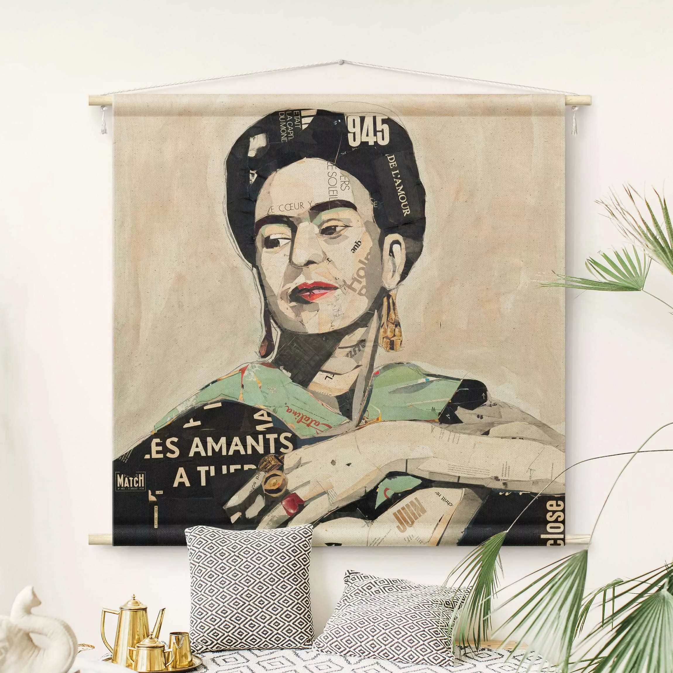 Wandteppich Frida Kahlo - Collage No.4 günstig online kaufen