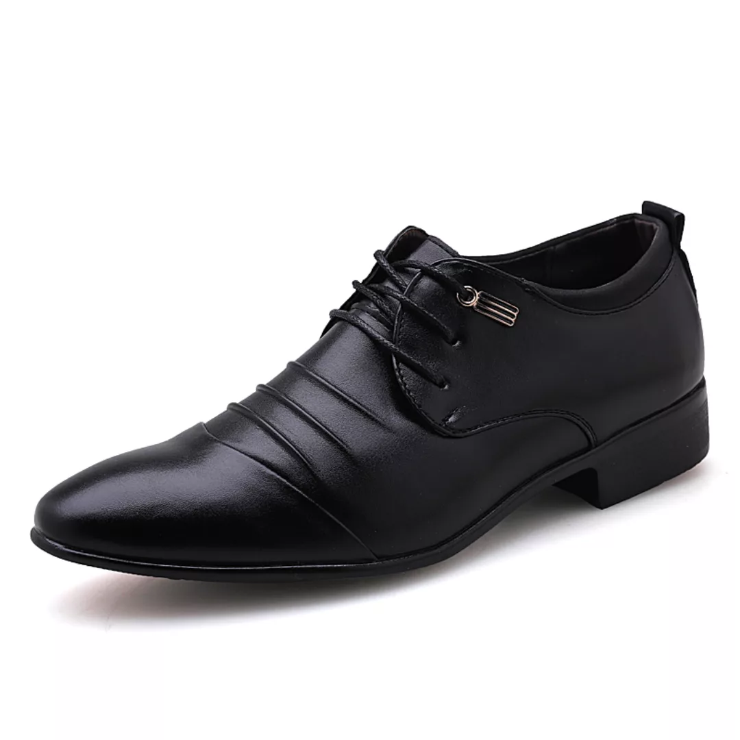 Herren Mikrofaser-Leder rutschfeste Cap Toe Business-Formelle Schuhe günstig online kaufen