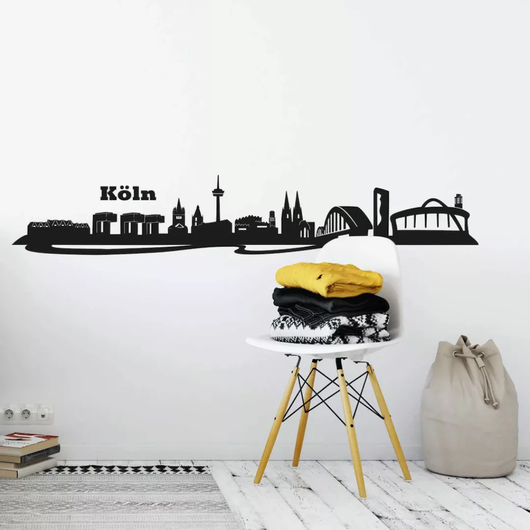 Wall-Art Wandtattoo »XXL Stadt Skyline Köln Stadt 120cm«, (1 St.), selbstkl günstig online kaufen