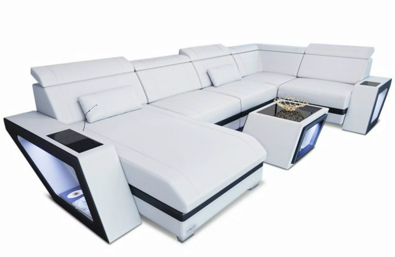 Sofa Dreams Wohnlandschaft Ledersofa Catania U Form Couch Leder Sofa, mit L günstig online kaufen