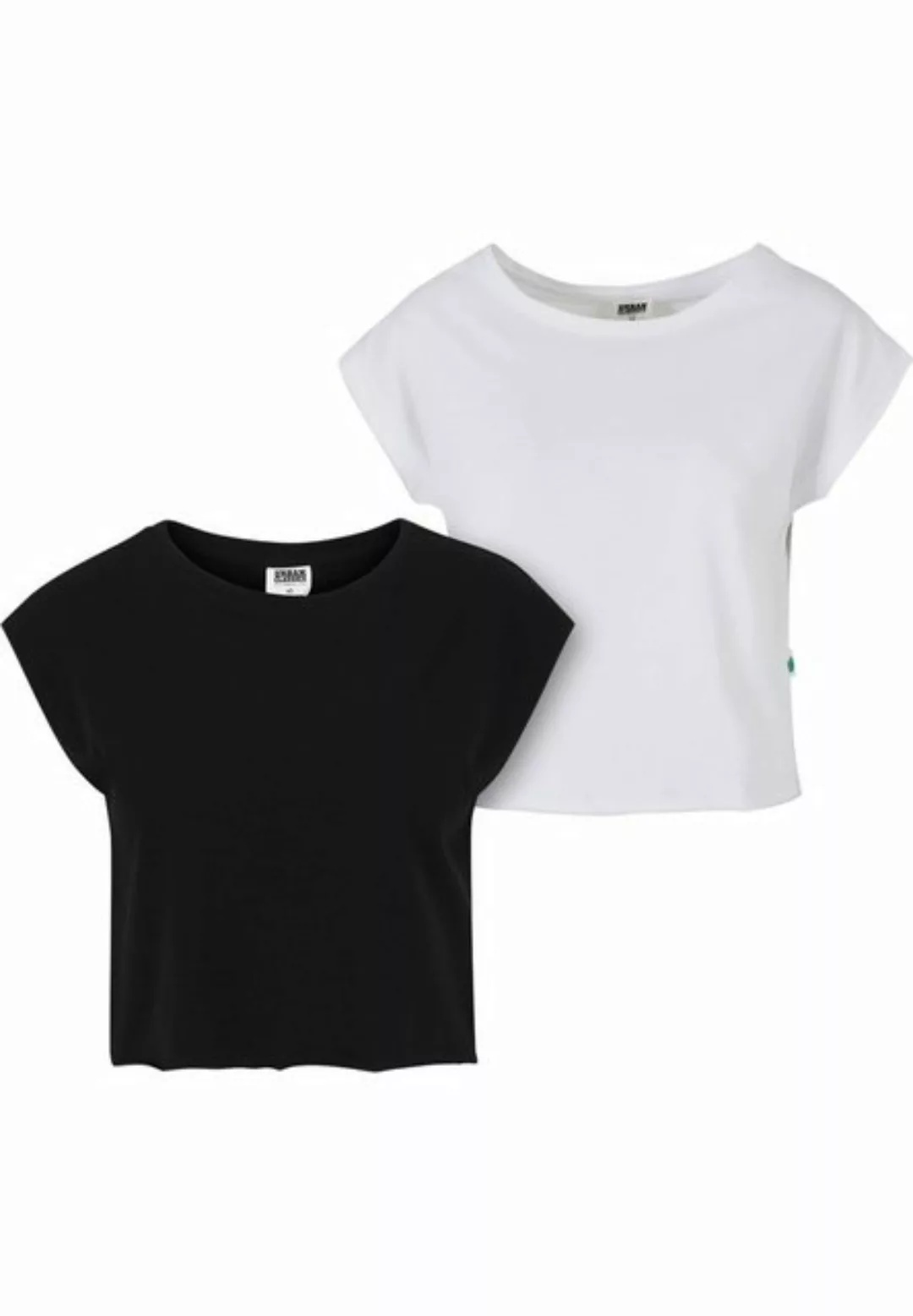 URBAN CLASSICS T-Shirt Urban Classics Ladies Organic Open Edge Tee 2-Pack ( günstig online kaufen