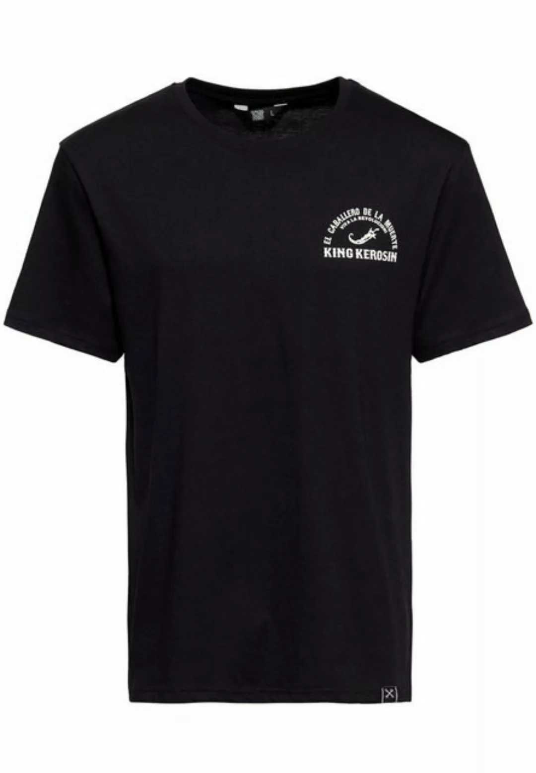 KingKerosin T-Shirt El Caballero Kontrastprints günstig online kaufen