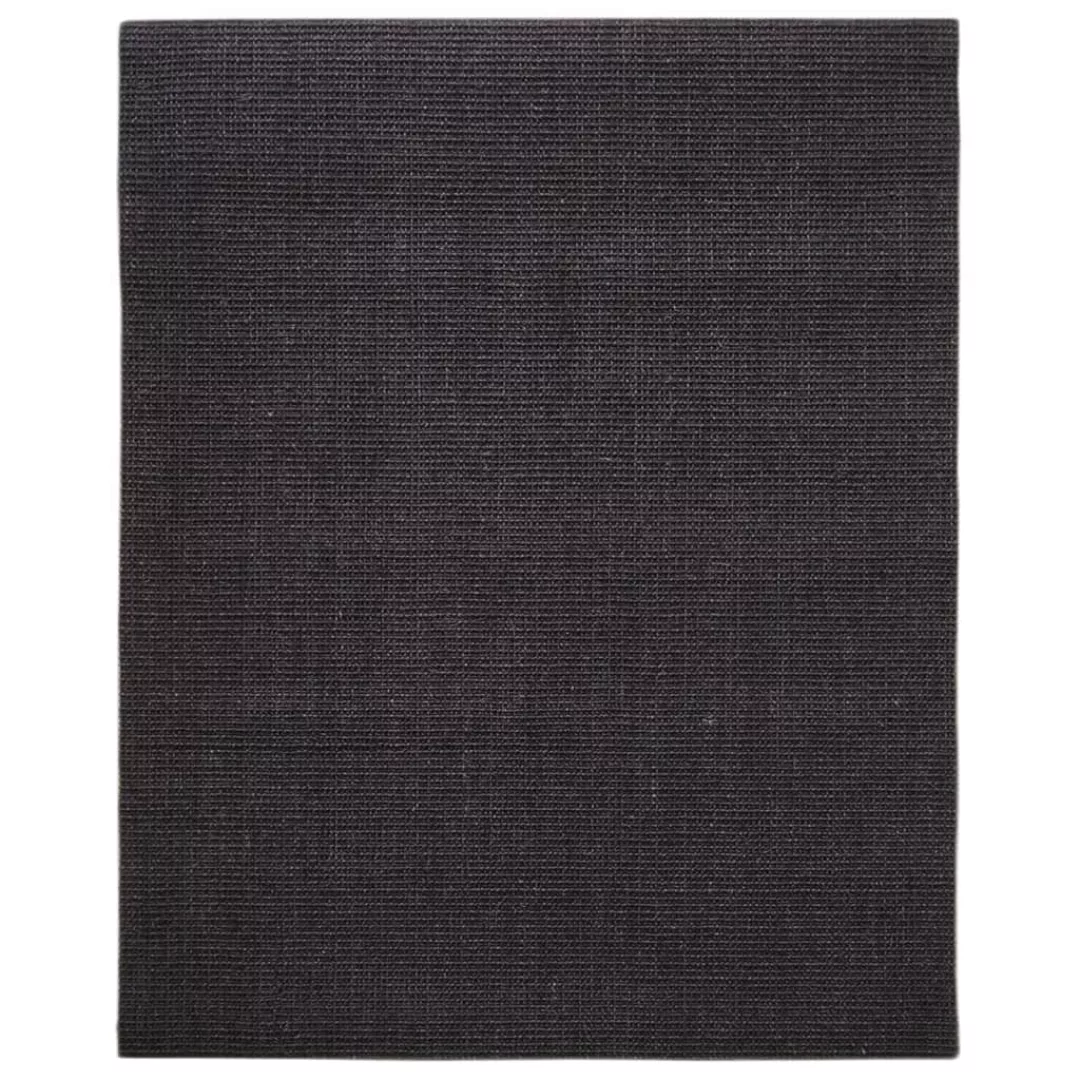 Vidaxl Teppich Natur Sisal 80x100 Cm Schwarz günstig online kaufen