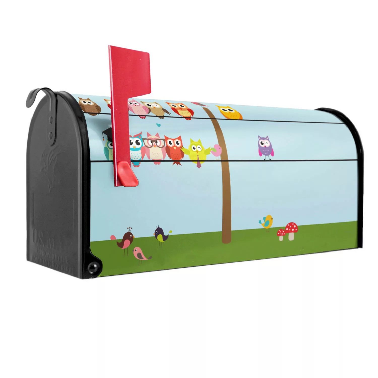 Banjado Amerikanischer Briefkasten Schwarz 48x22x16cm US Mailbox Letterbox günstig online kaufen