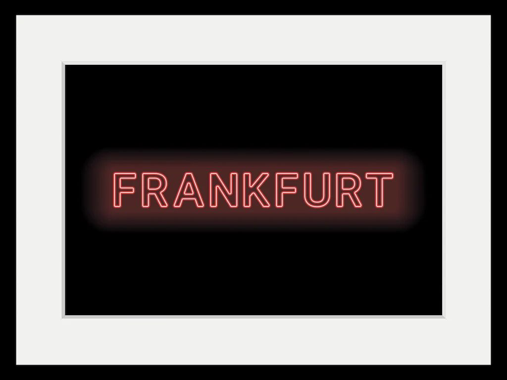 queence Bild "FRANKFURT LIGHTS", Städte-Stadt-Deutschland-Schriftzug-Frankf günstig online kaufen