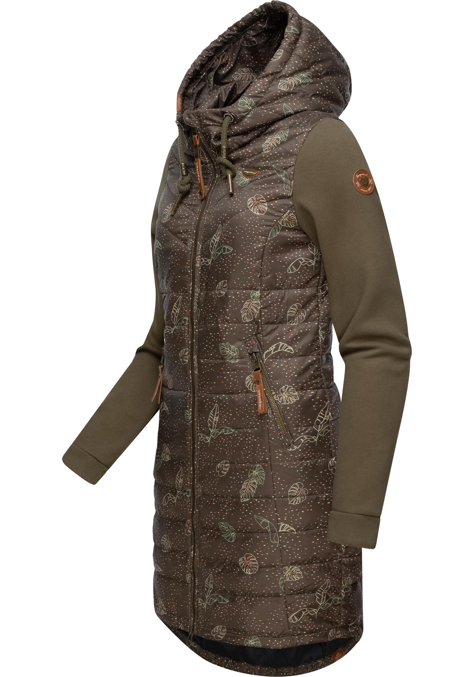 Ragwear Outdoorjacke "Lucinda Print Long", mit Kapuze, Steppjacke aus moder günstig online kaufen