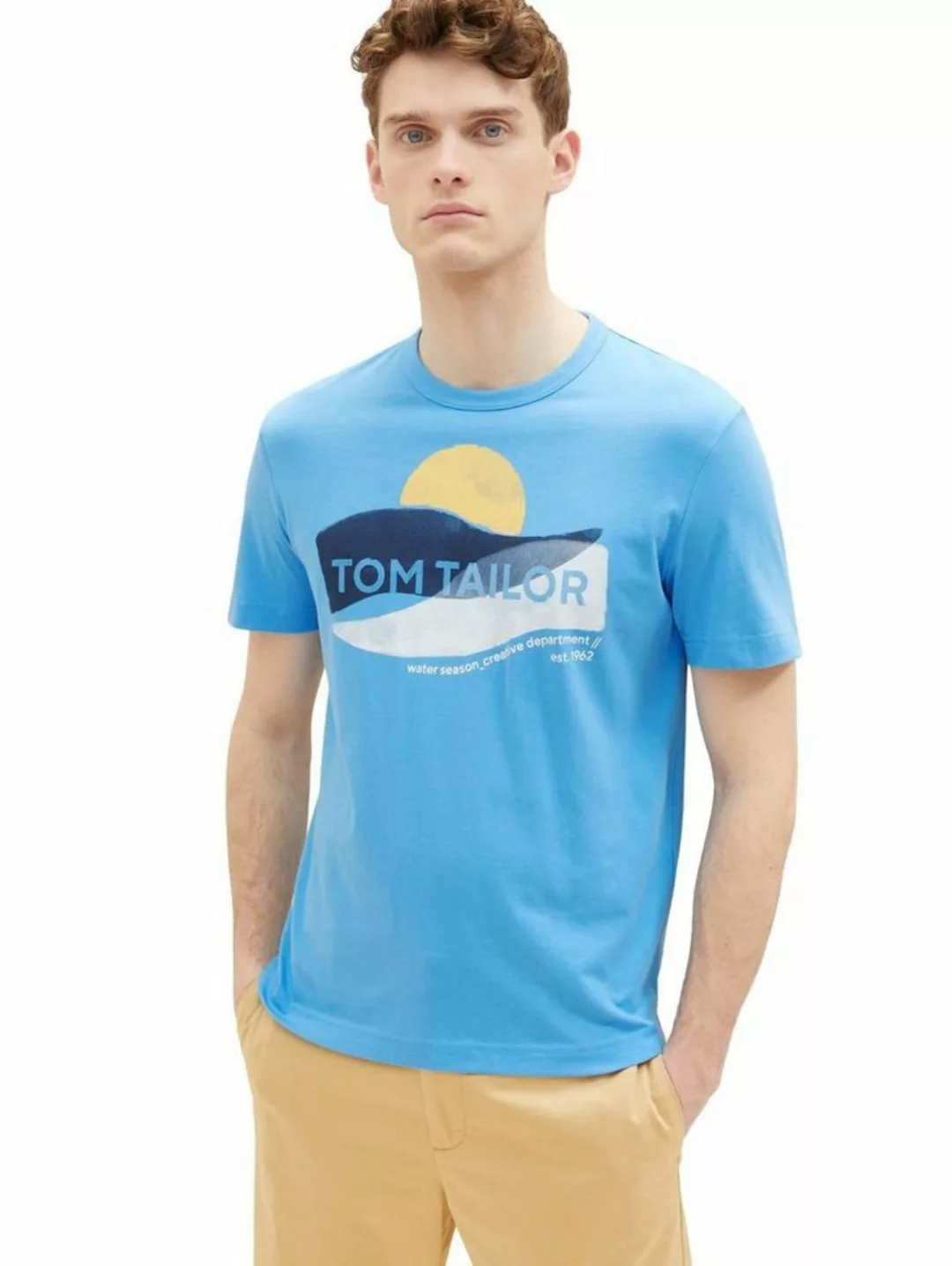 TOM TAILOR T-Shirt WATER SEASON (1-tlg) aus Baumwolle günstig online kaufen