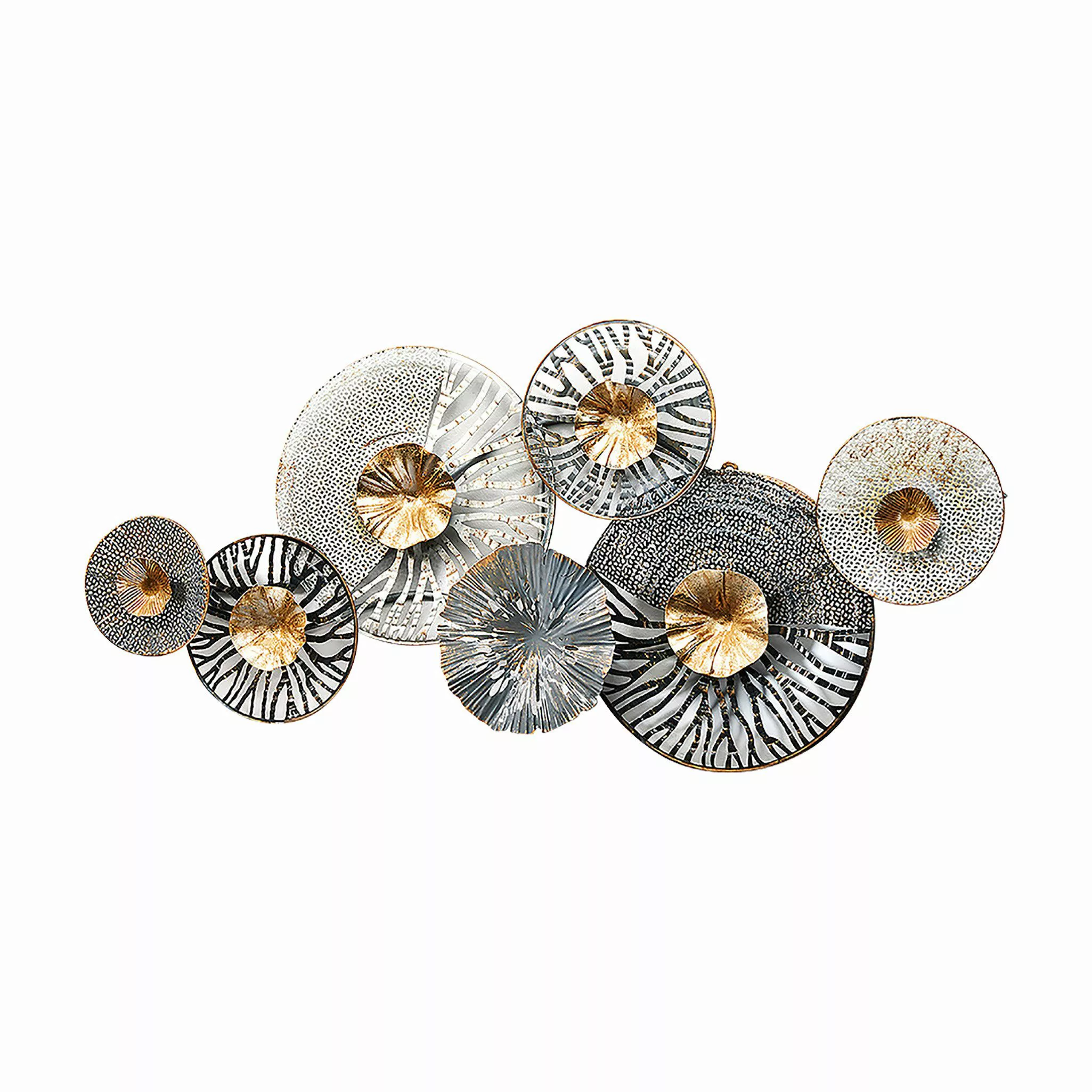 Kobolo Wandbild Metallbild 3D -ROOTS- Anthrazit-Silber-Gold, günstig online kaufen