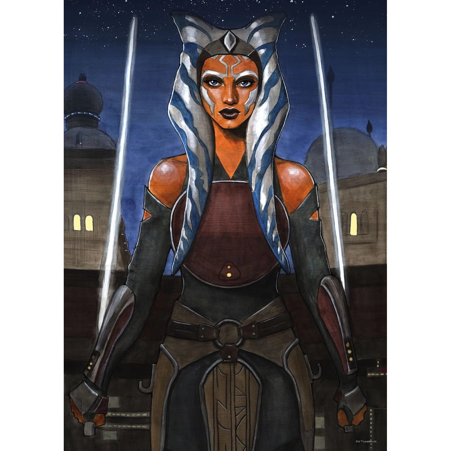 Disney Poster Star Wars Ahsoka Braun und Blau 50 cm x 70 cm 612863 günstig online kaufen