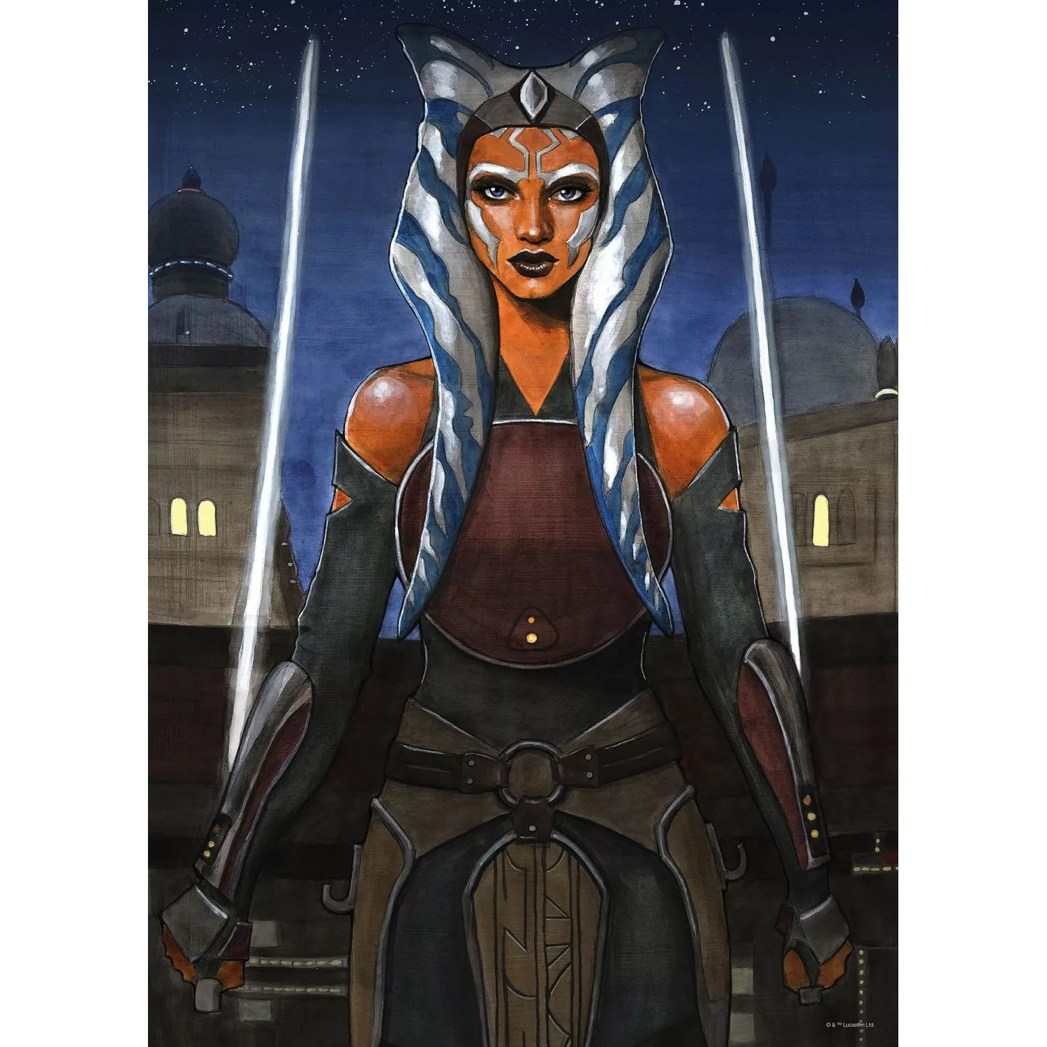 Disney Poster Star Wars Ahsoka Braun und Blau 50 cm x 70 cm 612863 günstig online kaufen