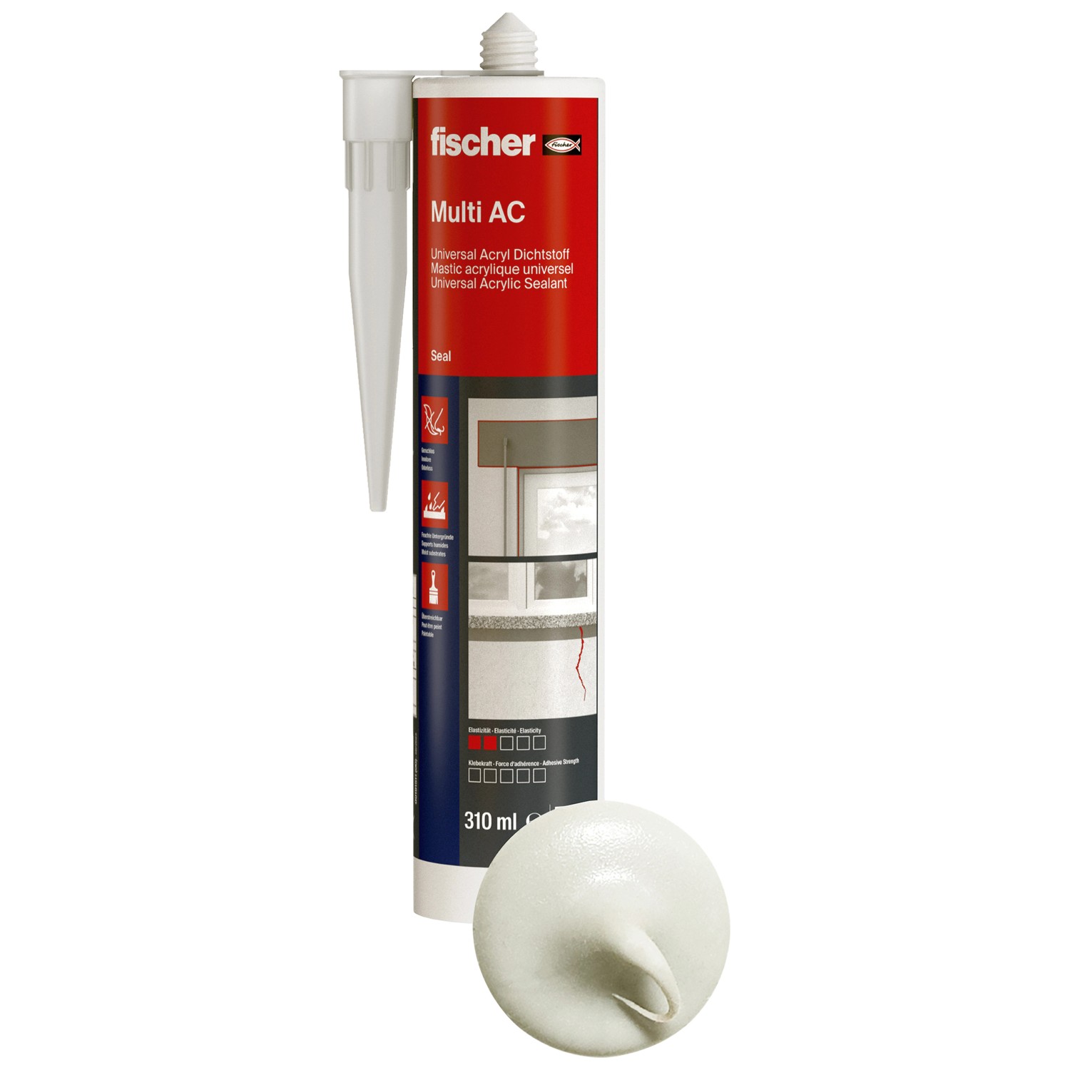 Fischer Deutschl. Acryldichtstoff weiss DA W - 53110 günstig online kaufen