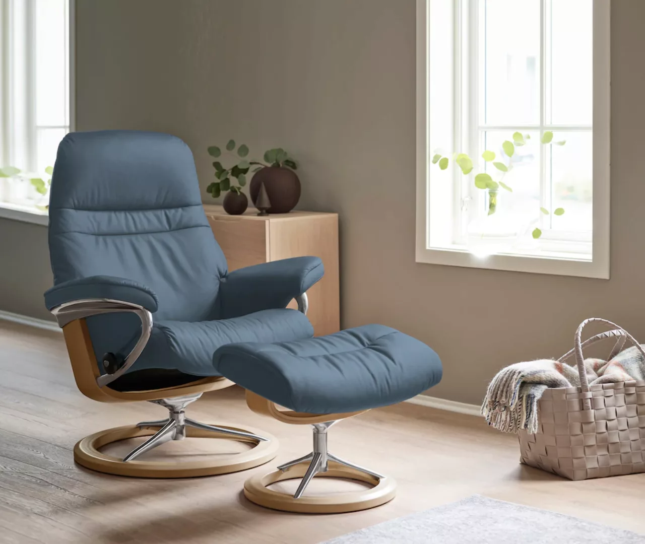 Stressless Relaxsessel "Sunrise", mit Signature Base, Größe S, Gestell Eich günstig online kaufen