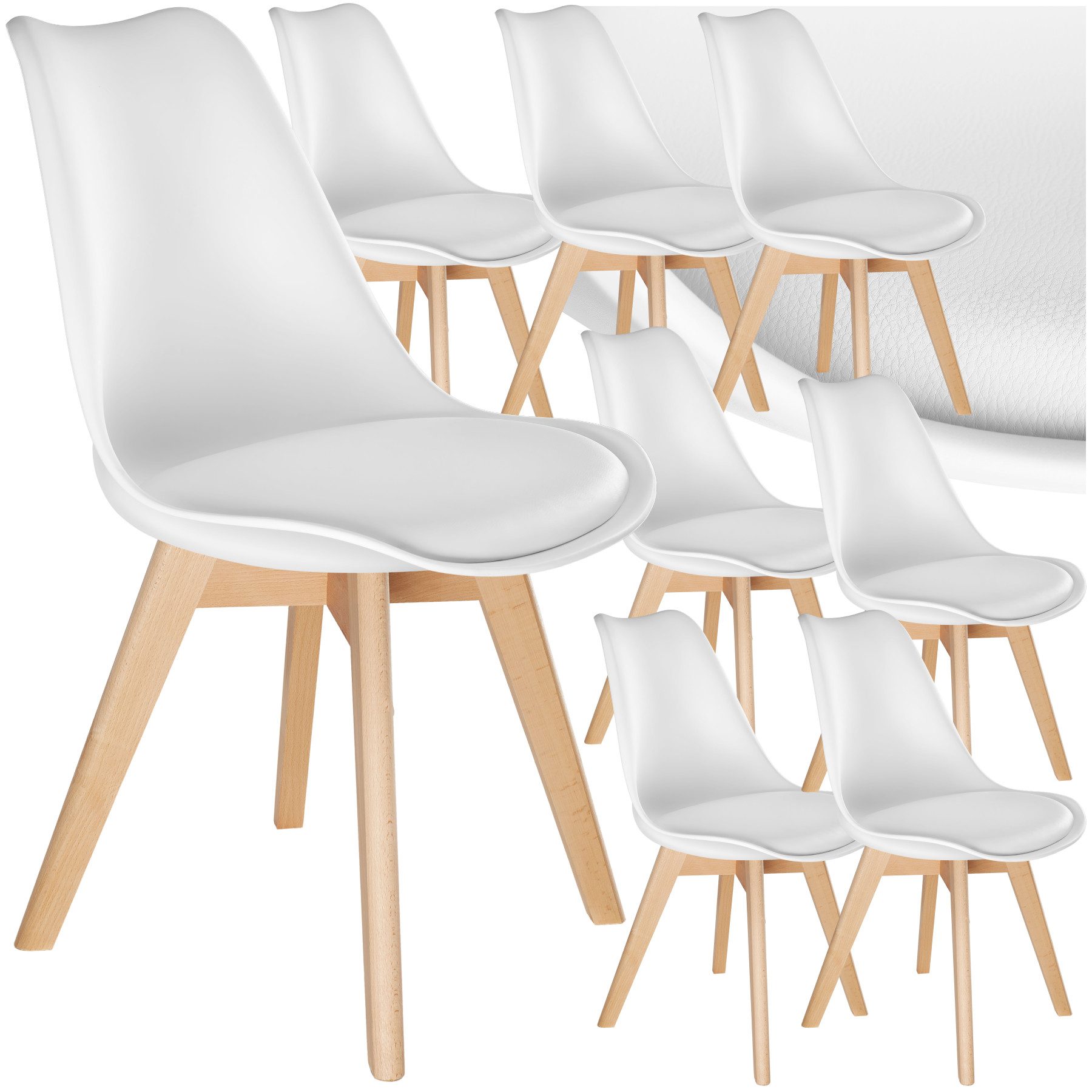 tectake Esszimmerstuhl Küchenstühle Frederikke (Set., 8 günstig online kaufen