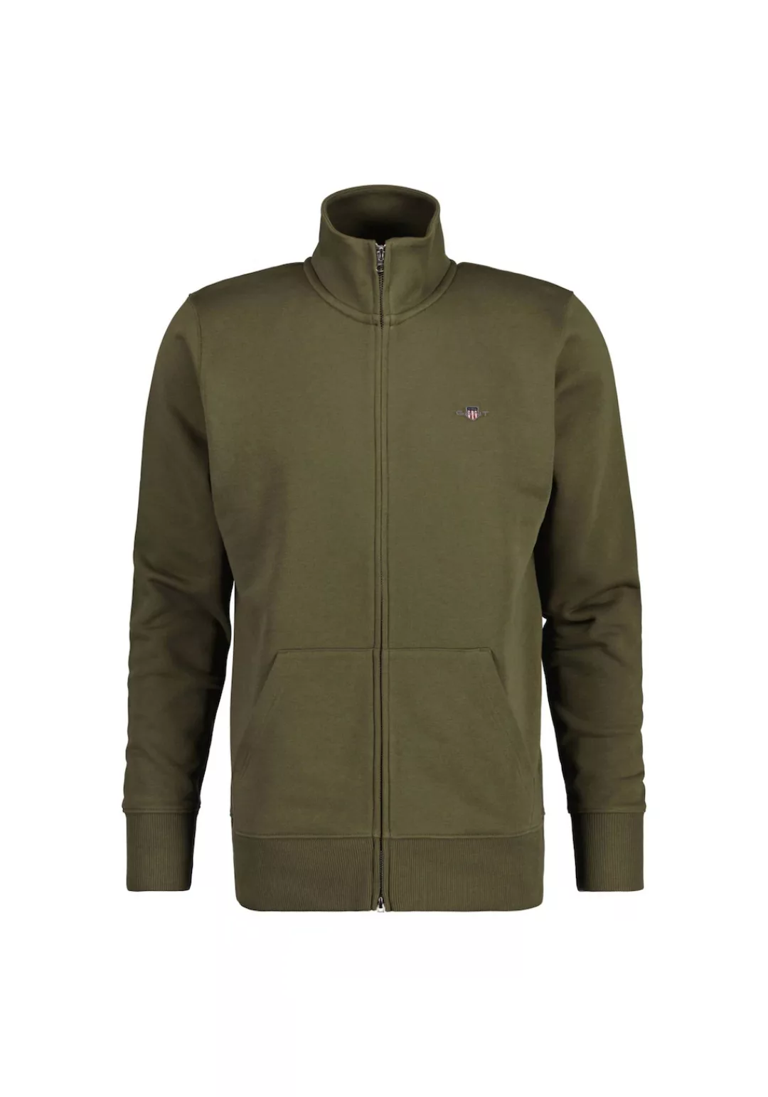 Gant Sweatjacke "REG SHIELD FULL ZIP SWEAT", mit Logostickerei auf der Brus günstig online kaufen