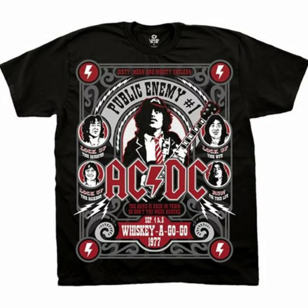 Liquid Blue T-Shirt AC/DC - Public Enemy mit lizensiertem Print günstig online kaufen