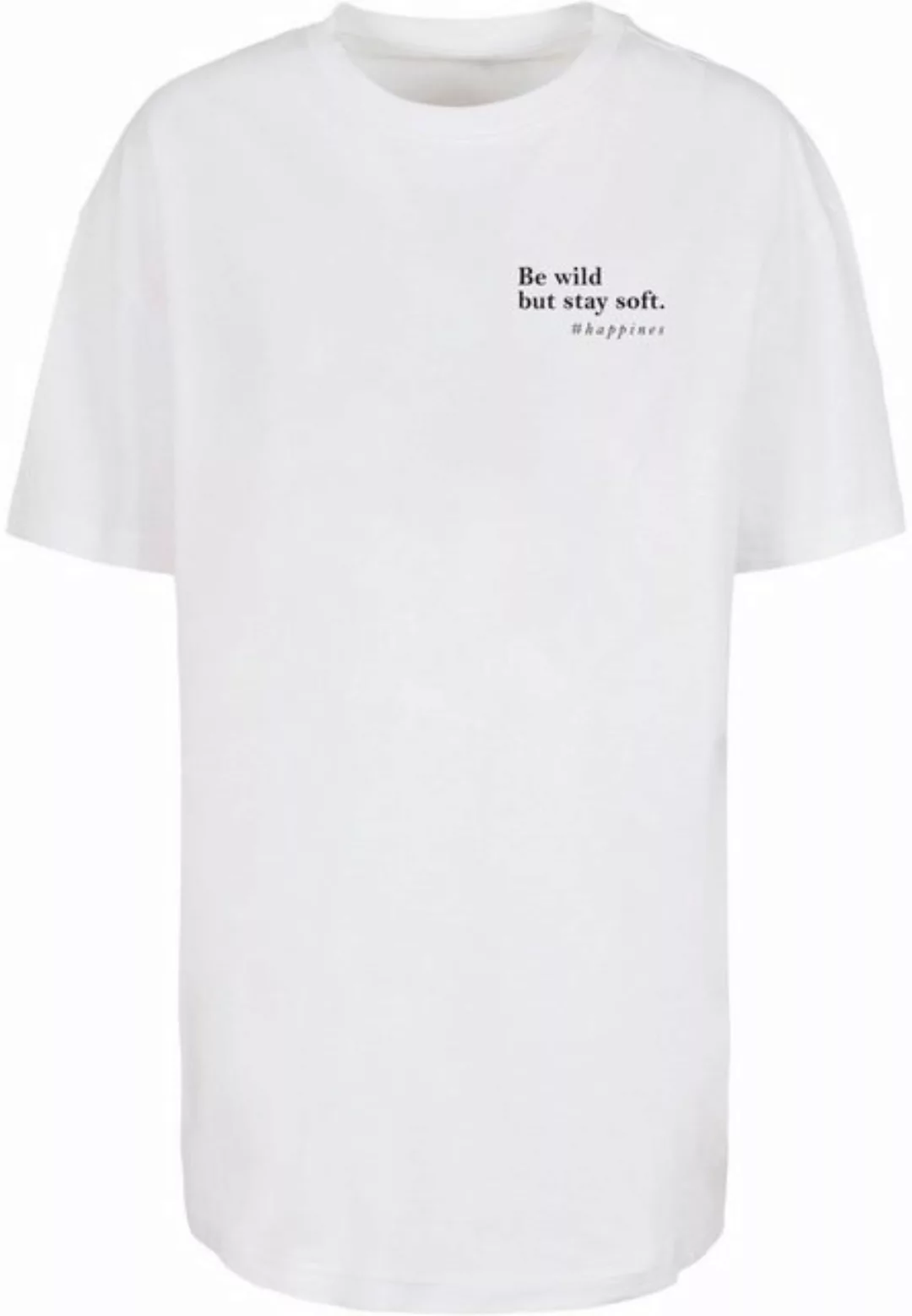 Merchcode T-Shirt Merchcode Damen Ladies Happines Oversized Boyfriend Tee ( günstig online kaufen