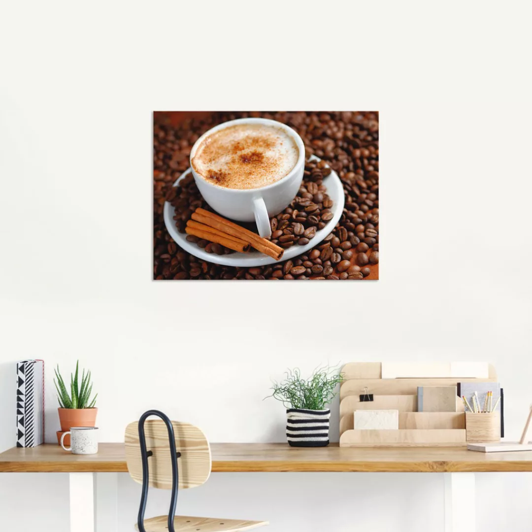 Artland Wandbild "Cappuccino - Kaffee", Getränke, (1 St.), als Alubild, Out günstig online kaufen