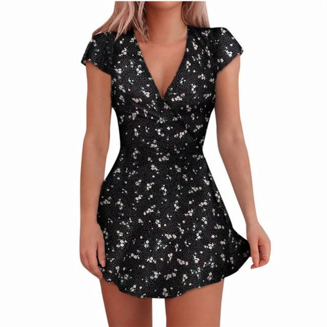 AFAZ New Trading UG Sommerrock Temperamentvolles Kleid V-Ausschnitt, das Ch günstig online kaufen