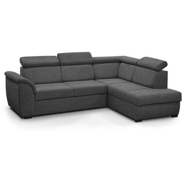 Beautysofa Ecksofa Madera, mit Schlaffunktion, Bettkasten, verstellbare Kop günstig online kaufen