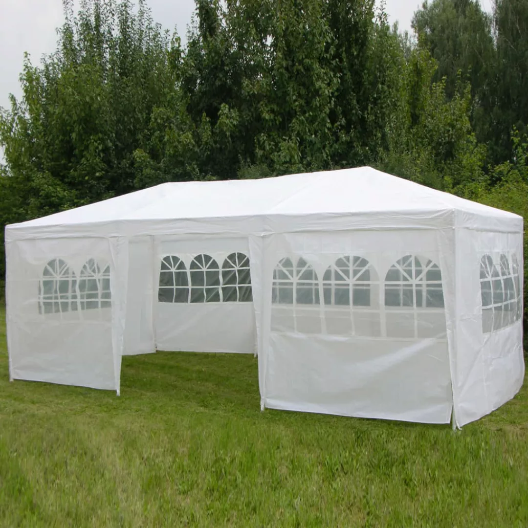 Hi Pavillon Mit Seitenwänden 3 X 6 M Weiß günstig online kaufen