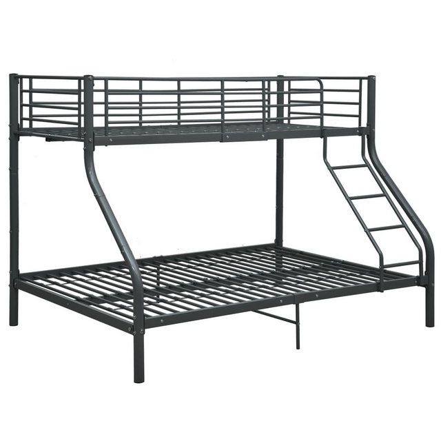 furnicato Bett Etagenbettgestell Schwarz Metall 140x200 cm/90x200 cm (1-tlg günstig online kaufen