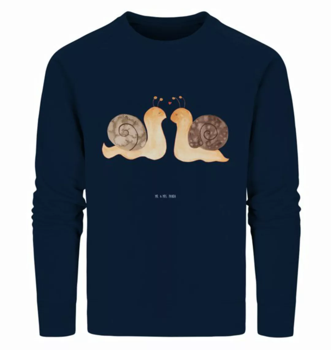 Mr. & Mrs. Panda Longpullover Größe S Schnecken Liebe - French Navy - Gesch günstig online kaufen