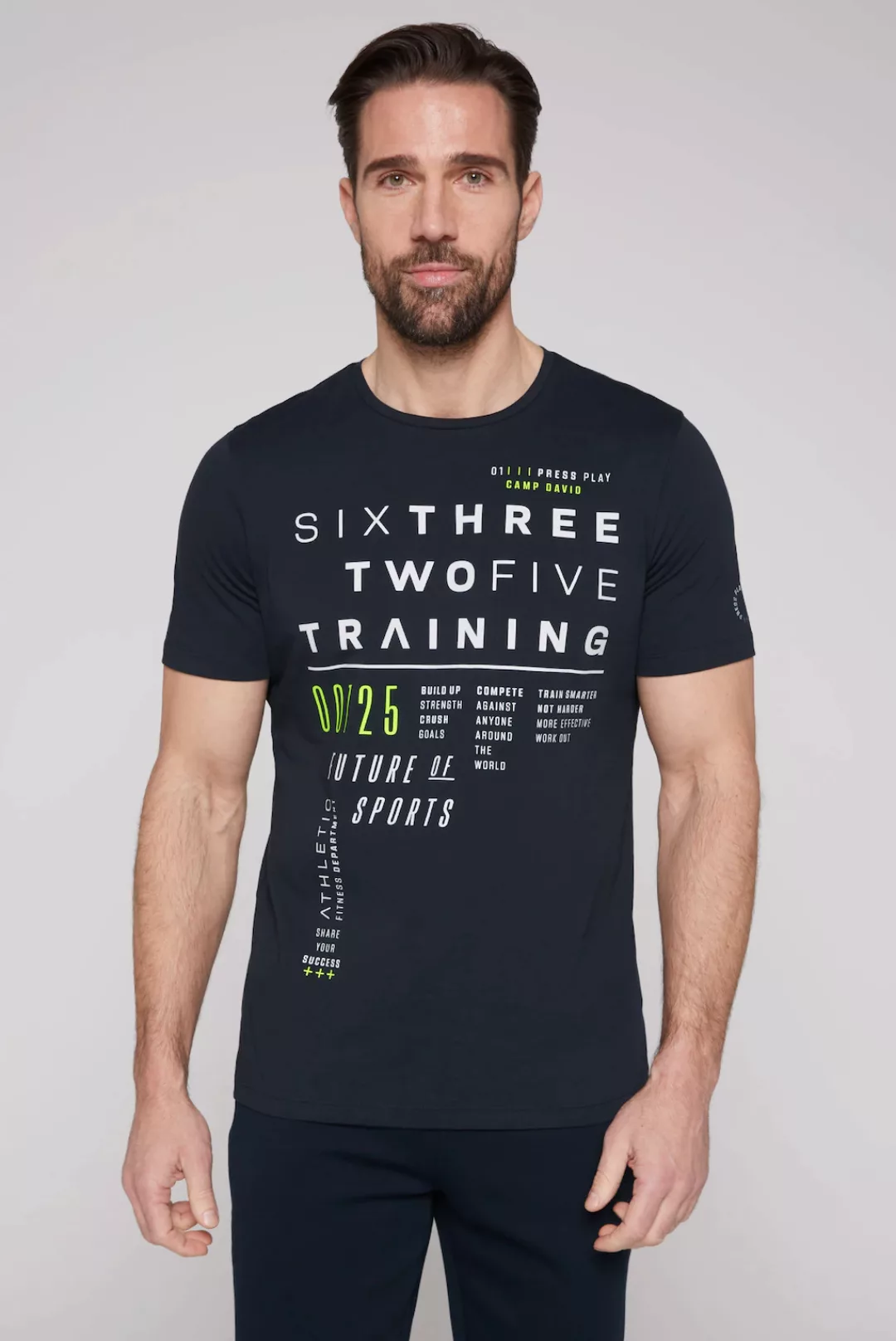 CAMP DAVID T-Shirt, mit kontrastreichen Prints günstig online kaufen