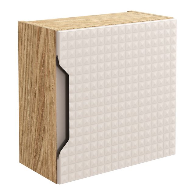 Lomadox Hängeschrank LONDON-56-BEIGE Badschrank Würfelschrank 35x35cm Eiche günstig online kaufen