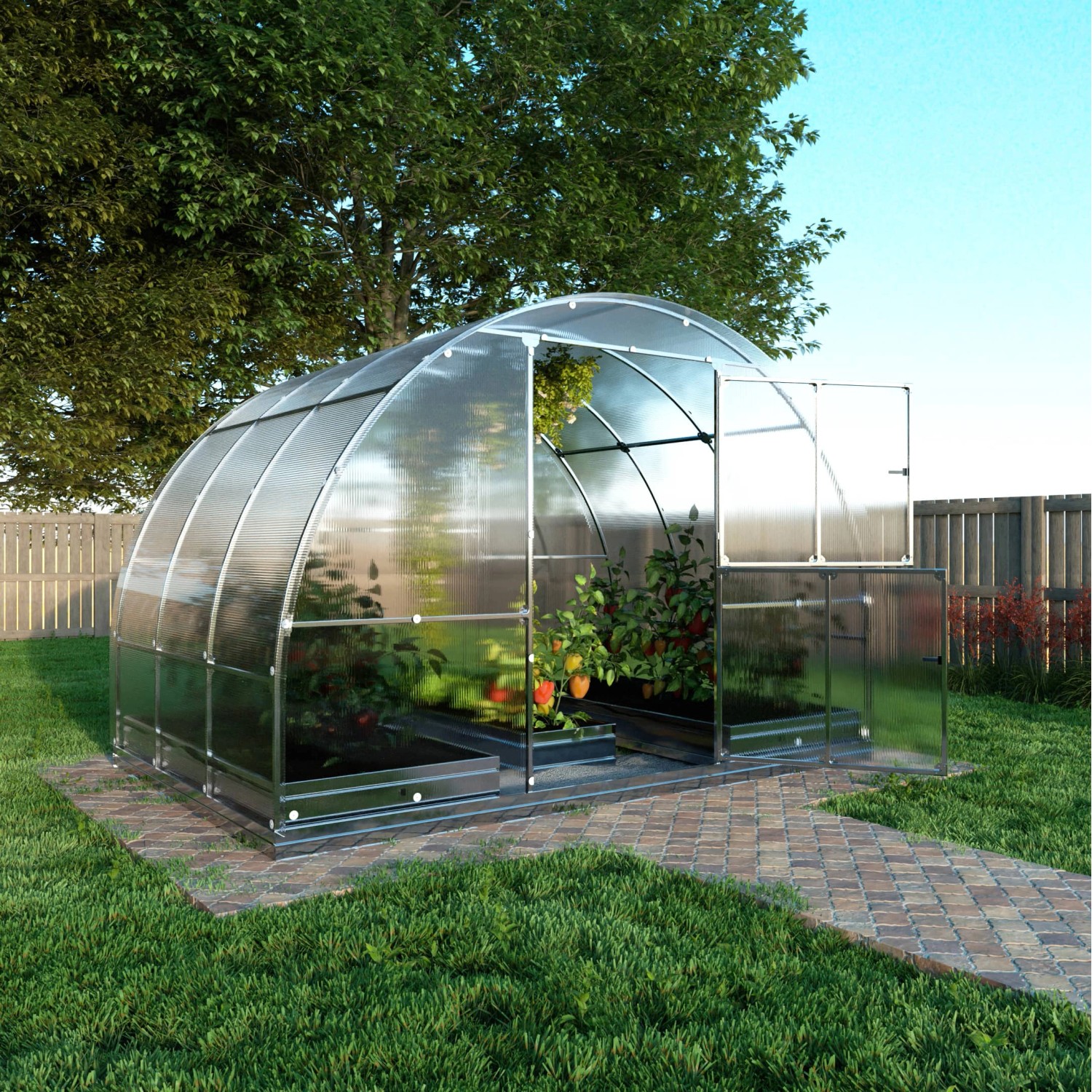 Klasika Greenhouses Tube KLASIKA Gewächshaus 6m², 3m x 2m mit 4 mm Polycarb günstig online kaufen