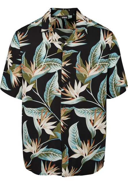 URBAN CLASSICS Langarmhemd "Urban Classics Herren Blossoms Resort Shirt", ( günstig online kaufen