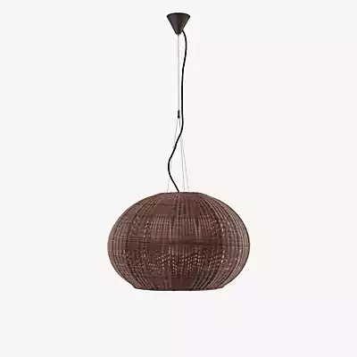 Bover LED-Außen-Hängelampe Garota, grafitbraun/braun Ø 72 cm günstig online kaufen