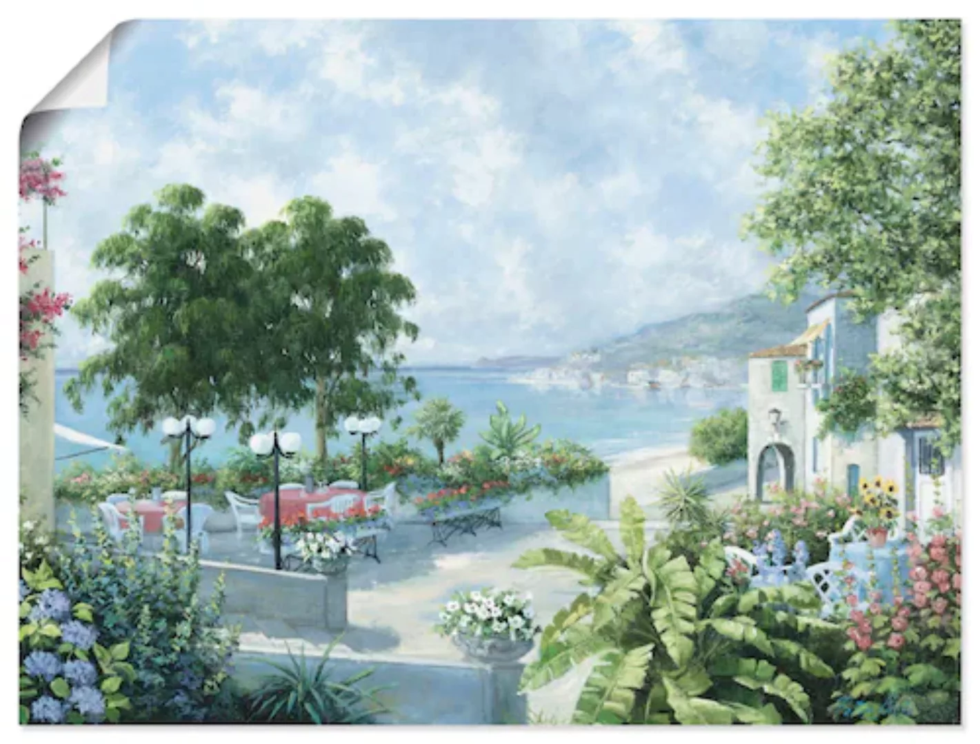 Artland Wandbild "Ozeansicht", Garten, (1 St.), als Leinwandbild, Poster in günstig online kaufen