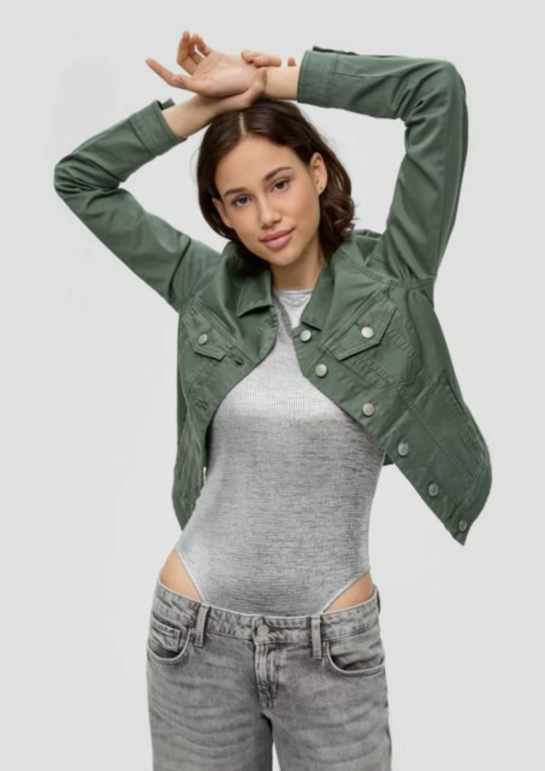 QS Outdoorjacke Jeansjacke im Slim Fit günstig online kaufen