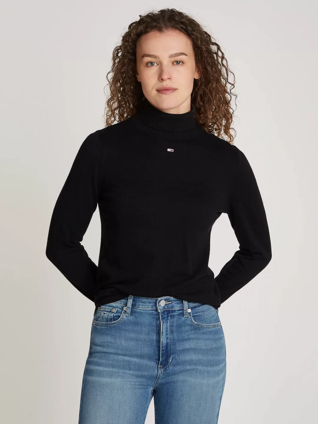 Tommy Jeans Curve Rollkragenpullover TJW ESSENTIAL TRTLNK SWEATER EXT mit R günstig online kaufen