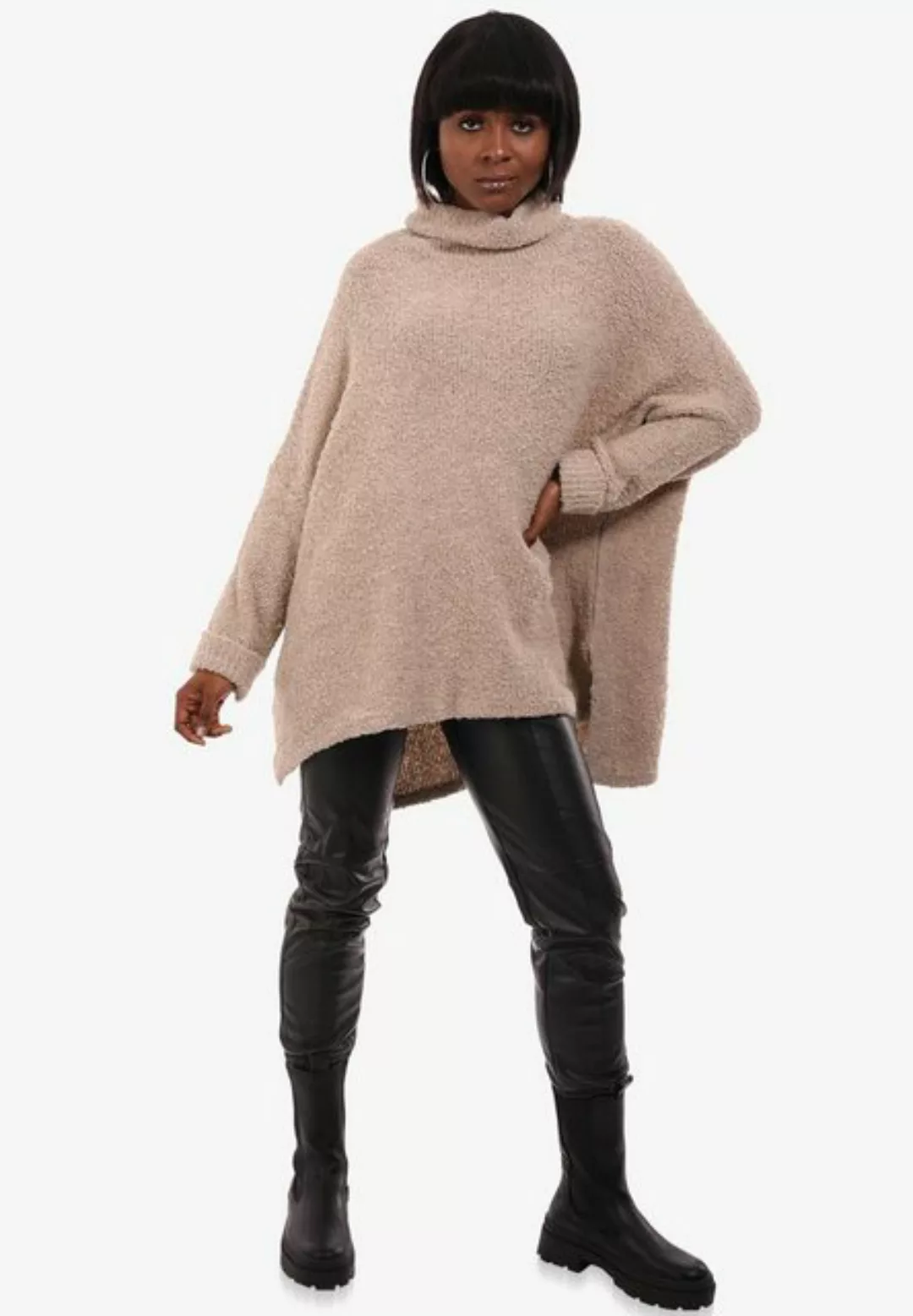 YC Fashion & Style Longpullover Oversized Pullover mit Rollkragen One Size günstig online kaufen