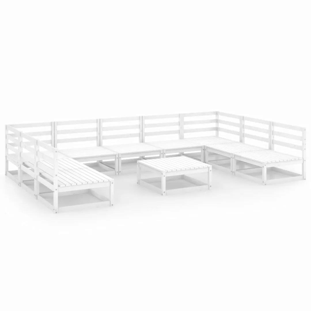 10-tlg. Garten-lounge-set Kiefer Massivholz günstig online kaufen