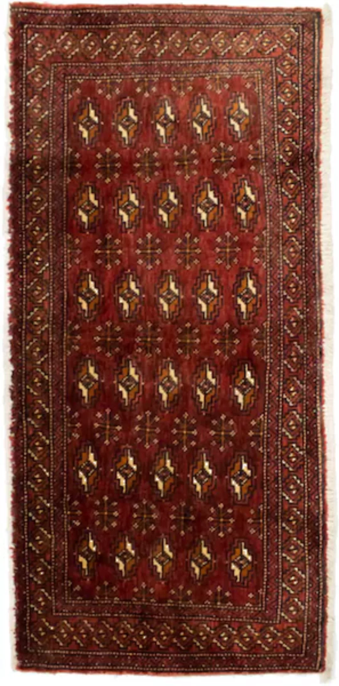 morgenland Wollteppich »Turkaman Teppich handgeknüpft braun«, rechteckig günstig online kaufen