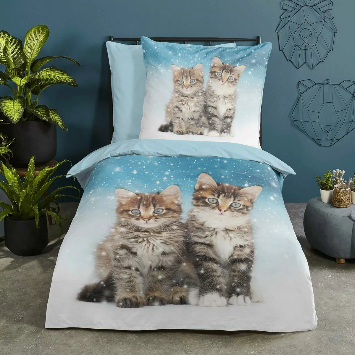 TRAUMSCHLAF Bettwäsche Katzen, Flanell, 2 teilig, günstig online kaufen