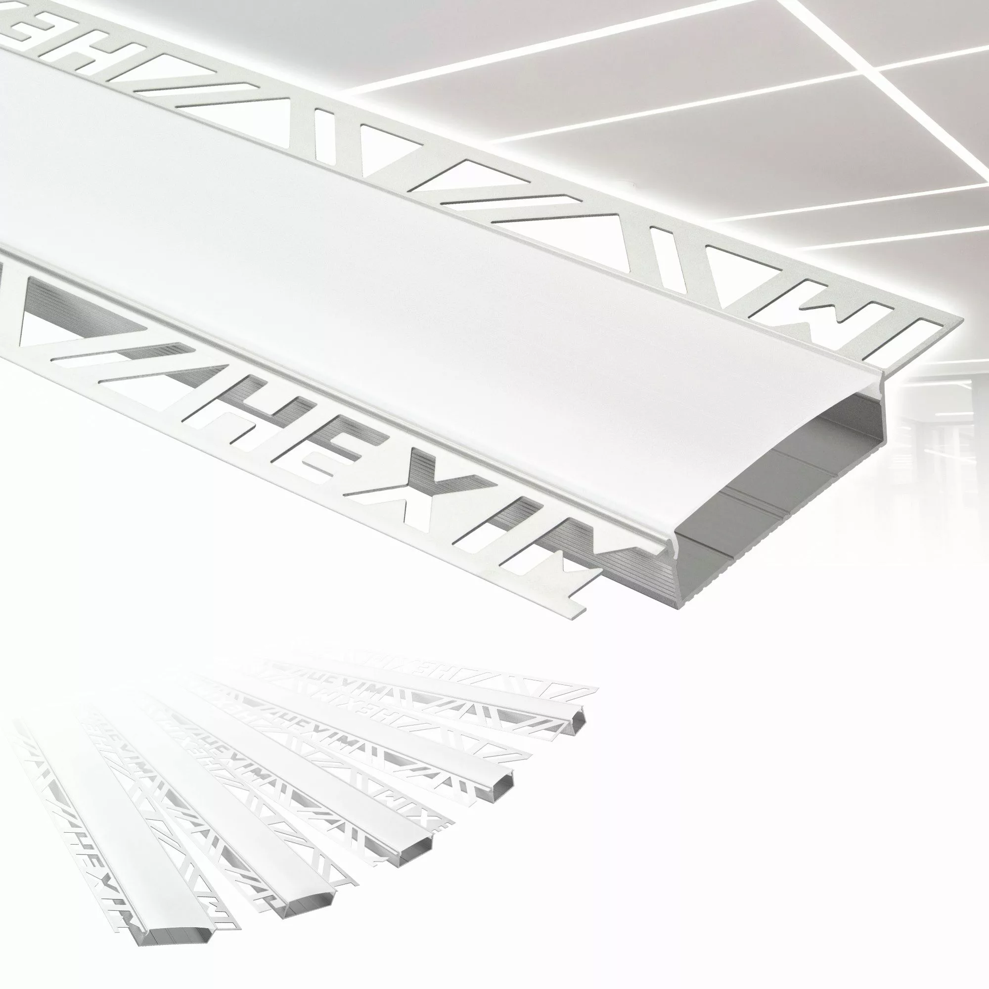 Hexim LED-Stripe-Profil 2m Trockenbauprofil Alu LED günstig online kaufen