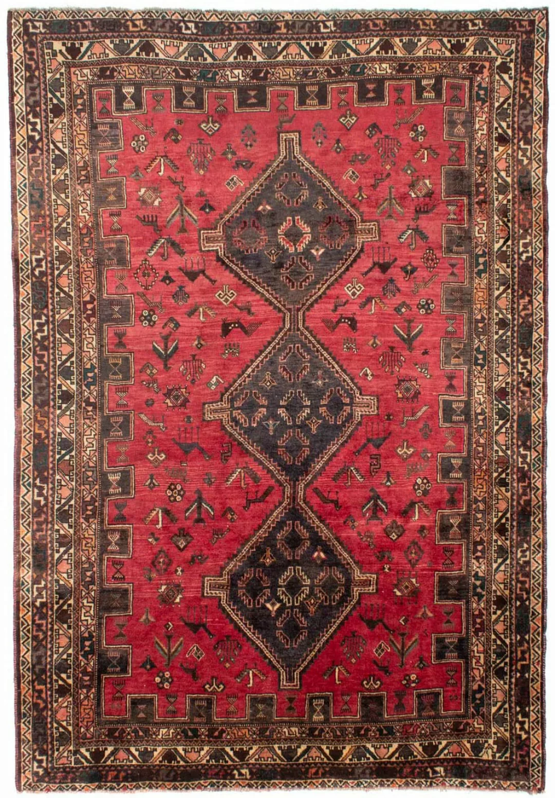 morgenland Wollteppich »Shiraz Medaillon Rosso 294 x 217 cm«, rechteckig günstig online kaufen