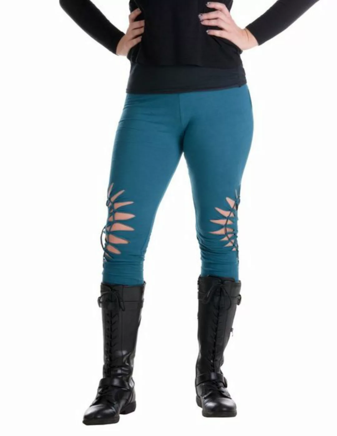 Vishes Leggings Geknüpfte Cutwork Leggings mit Spirale Goa, Ethno, Hippie S günstig online kaufen