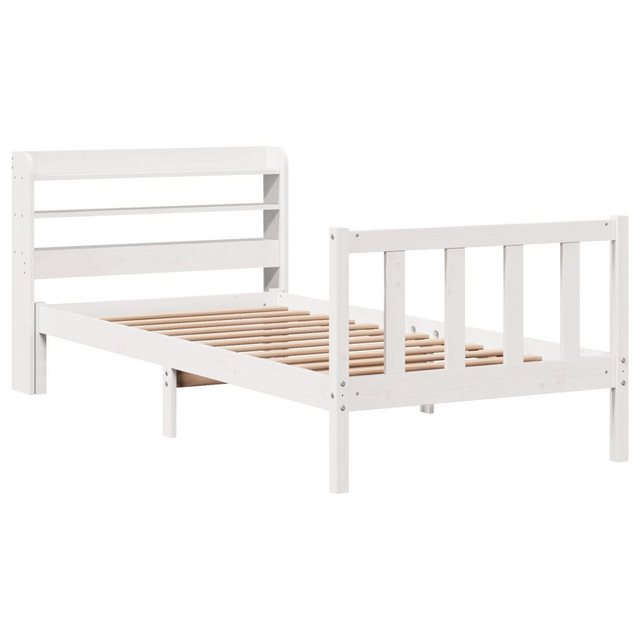 vidaXL Bett Massivholzbett ohne Matratze Weiß 75x190 cm Kiefernholz günstig online kaufen