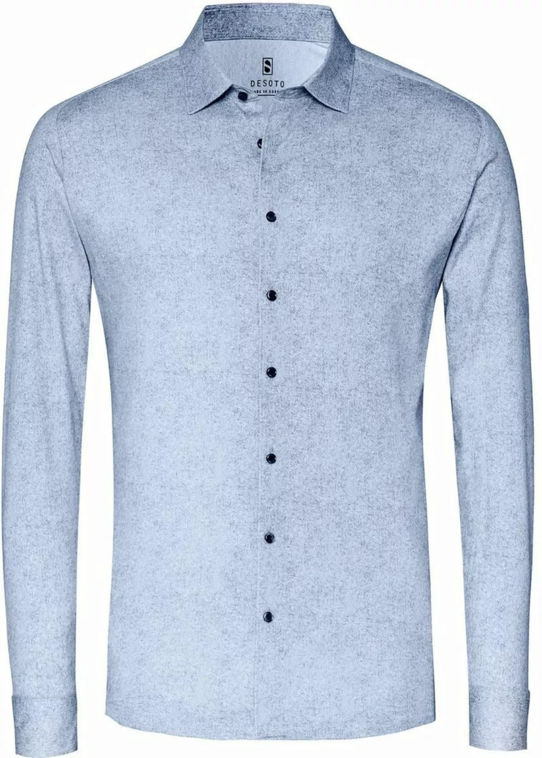 DESOTO Hemd Flanel Melange Hellblau   - Größe 3XL günstig online kaufen