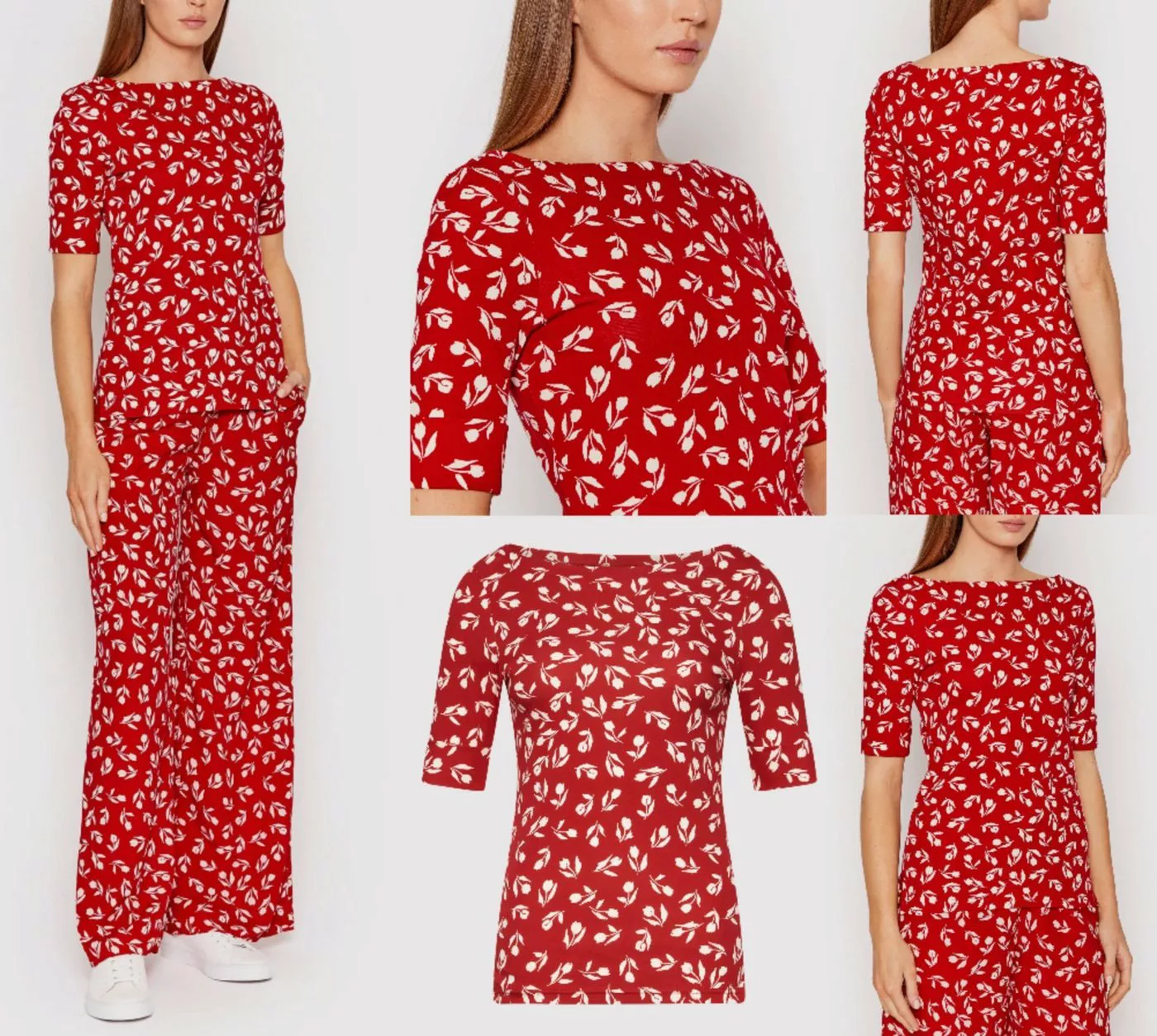 Ralph Lauren T-Shirt LAUREN RALPH LAUREN Floral Pattern Blouse Hemd Blusent günstig online kaufen